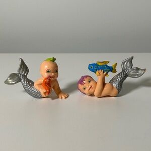 Vintage 90s Galoob Magic Diaper Babies Mermaid Set Of 2 (B9)
